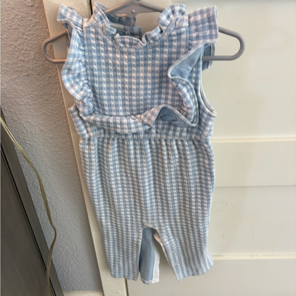 Janie and Jack Blue Gingham One Piece